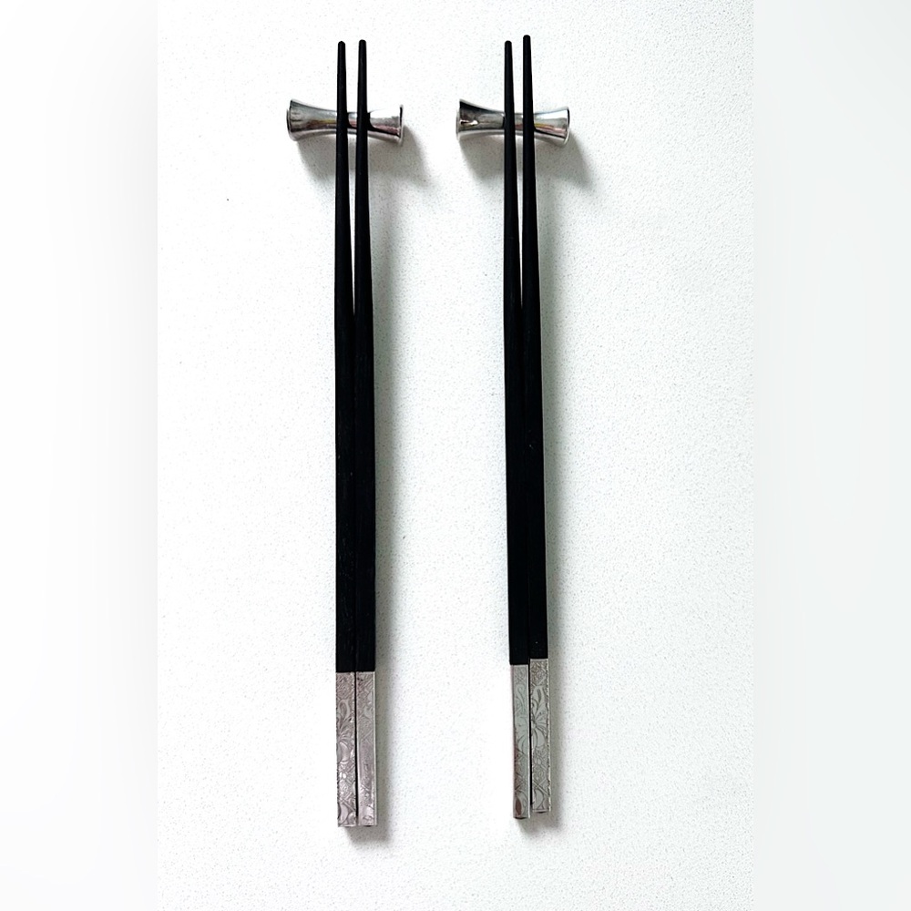 Christofle Jardin d'Eden silver chopsticks